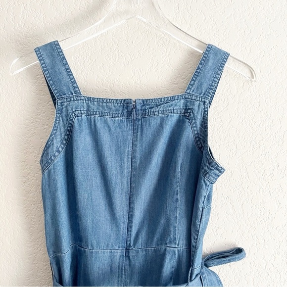 TALBOTS Jean Denim Chambray Button Down Sleeveless Dress 6 petite - Picture 8 of 9